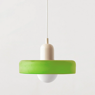 Suspension design moderne bicolore en verre coloré