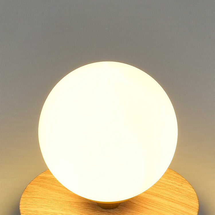 Plafonnier japonais en bois et verre design minimaliste