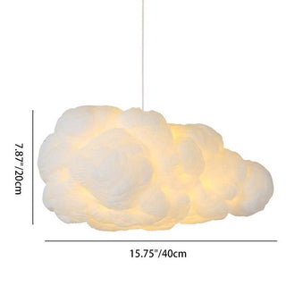 Suspension design LED forme nuage lumineux blanc
