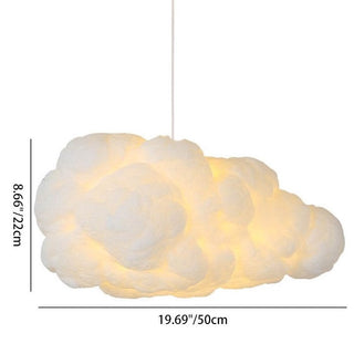 Suspension design LED forme nuage lumineux blanc