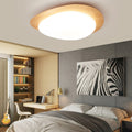 Plafonnier LED scandinave en bois naturel design moderne