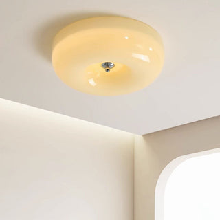 Plafonnier LED nordique en verre jaune moderne