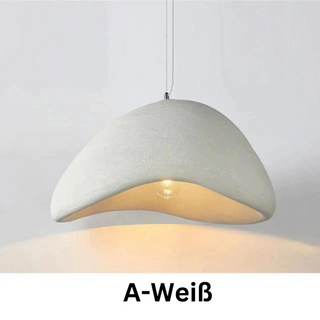 Suspension design moderne en résine blanche Wabi Sabi