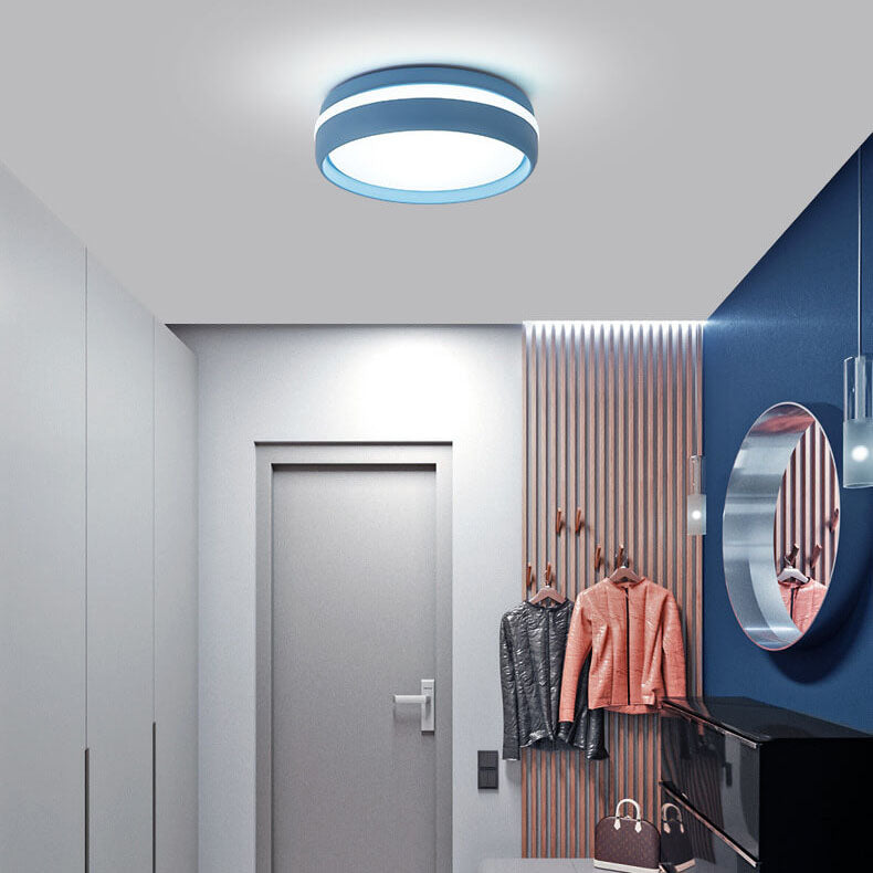 Plafonnier LED moderne style macaron multicolore