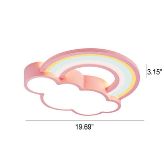 Plafonnier LED nuage arc-en-ciel design enfant moderne