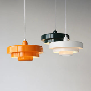 Suspension design moderne métal multicouches colorée