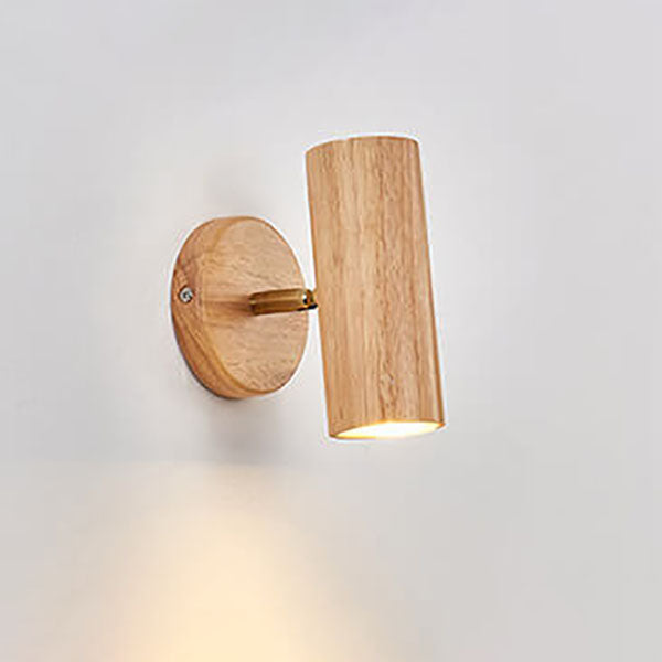 Plafonnier japonais bois massif spots orientables design