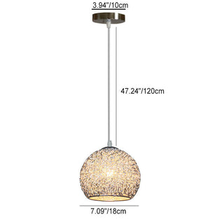 Suspension design moderne multicolore en aluminium texturé