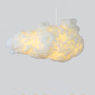 Suspension design LED forme nuage lumineux blanc