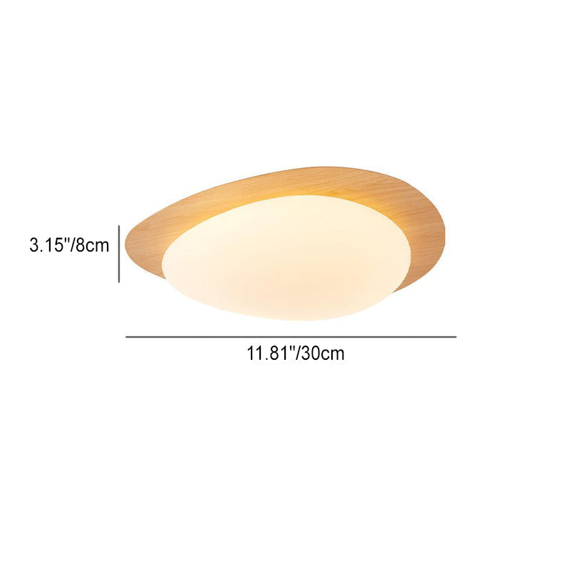 Plafonnier LED scandinave en bois naturel design moderne