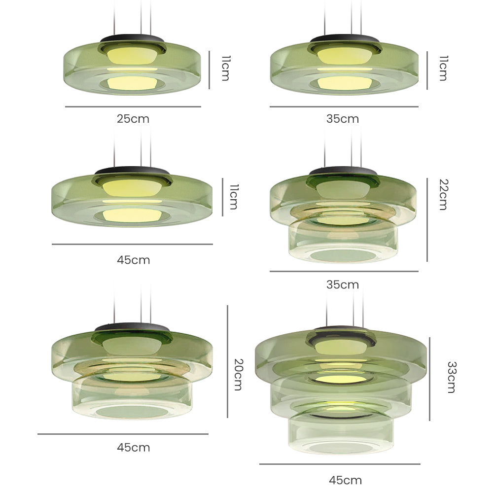 Suspension moderne verre design style Bauhaus