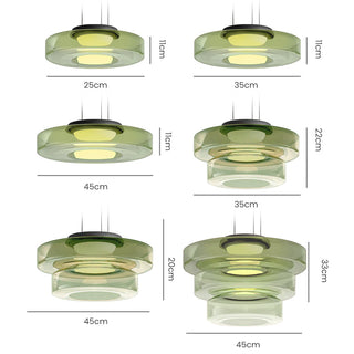 Suspension moderne verre design style Bauhaus