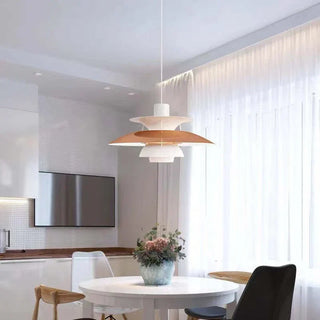 Suspension design scandinave LED métal multicouches