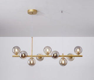 Suspension moderne design verre et métal doré