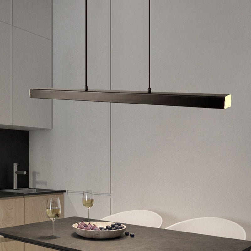Suspension LED design moderne en métal noir
