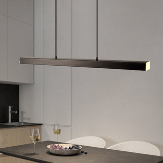 Suspension LED design moderne en métal noir
