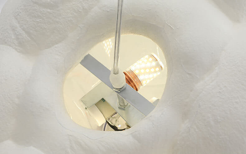 Suspension design LED forme nuage lumineux blanc