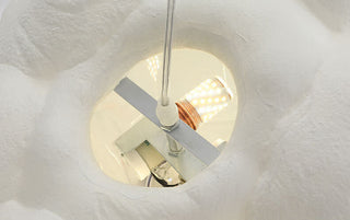 Suspension design LED forme nuage lumineux blanc