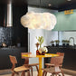 Suspension design LED forme nuage lumineux blanc
