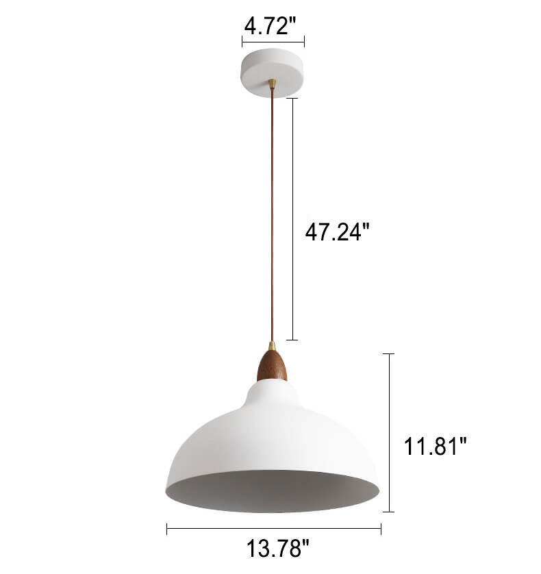 Suspension design métal et bois style japonais minimaliste