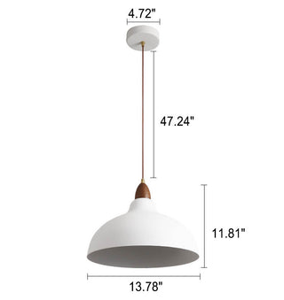Suspension design métal et bois style japonais minimaliste