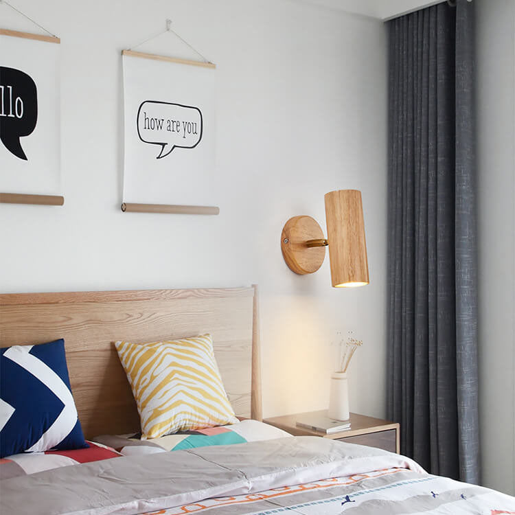 Plafonnier japonais bois massif spots orientables design