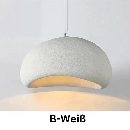 Suspension design moderne en résine blanche Wabi Sabi