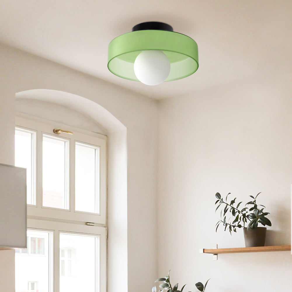 Plafonnier design moderne en verre coloré Sorlin