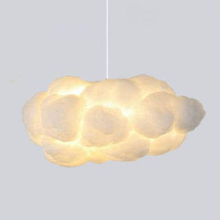 Suspension design LED forme nuage lumineux blanc