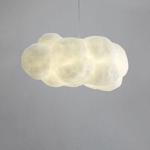 Suspension design LED forme nuage lumineux blanc