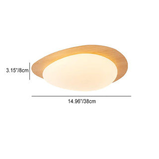 Plafonnier LED scandinave en bois naturel design moderne
