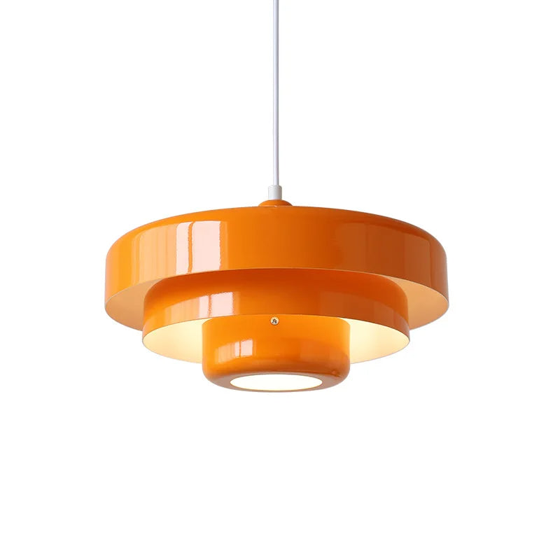 Suspension design moderne métal multicouches colorée