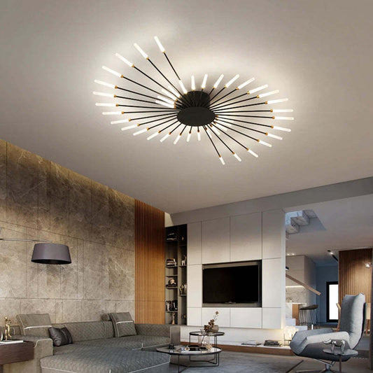 Plafonnier LED design moderne rayons lumineux