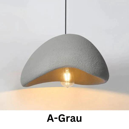 Suspension design moderne en résine blanche Wabi Sabi