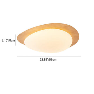 Plafonnier LED scandinave en bois naturel design moderne
