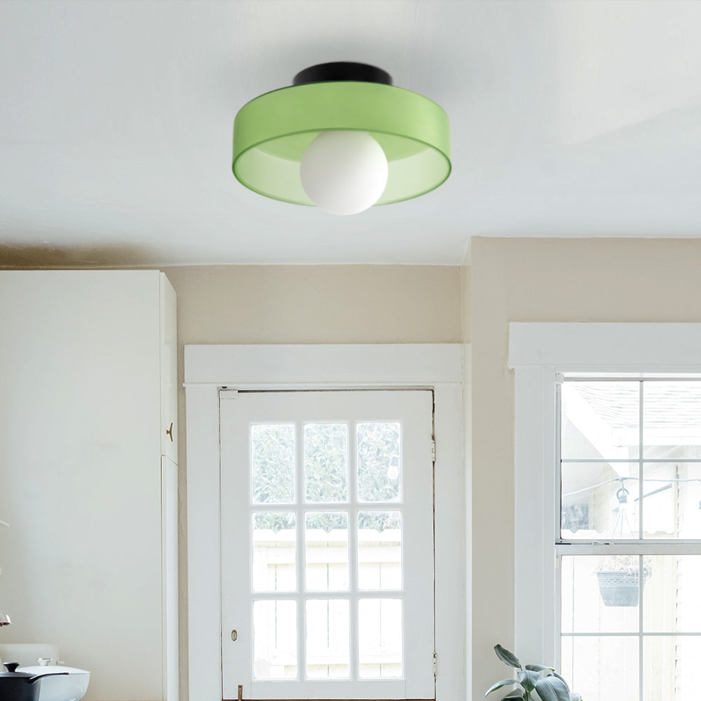 Plafonnier design moderne en verre coloré Sorlin