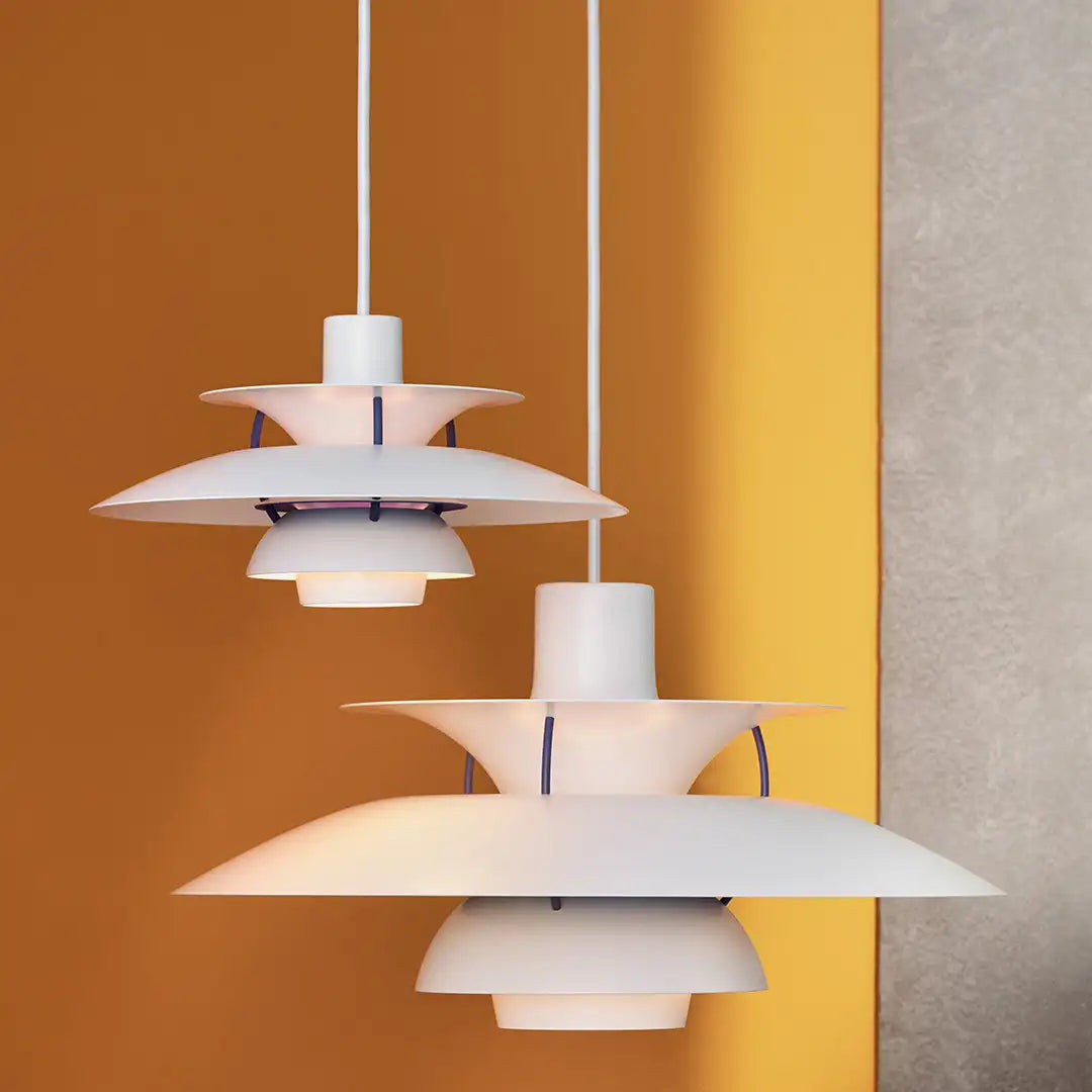 Suspension design scandinave multicouches métal coloré