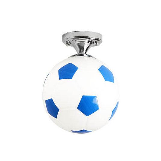 Suspension design ballon de football en verre moderne