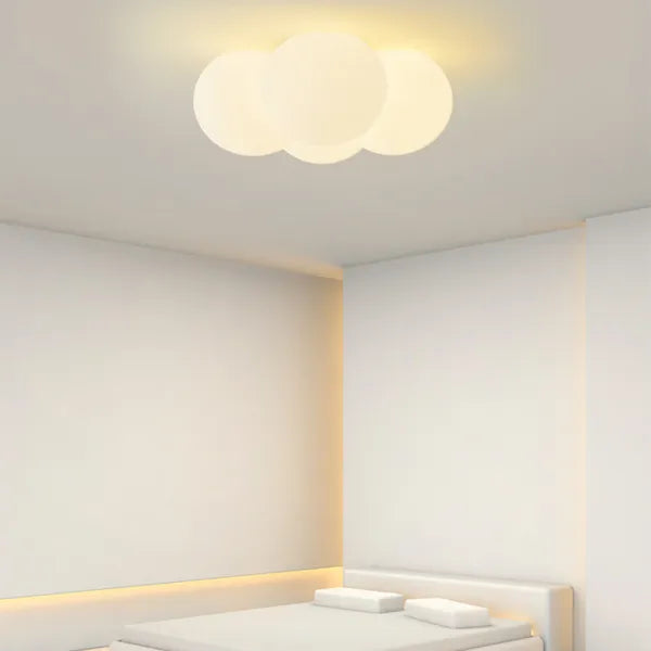 Plafonnier design moderne LED forme nuage blanc
