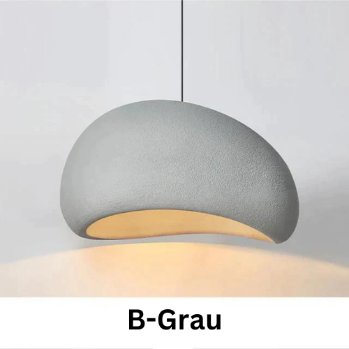 Suspension design moderne en résine blanche Wabi Sabi