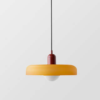 Suspension design moderne bicolore en verre coloré
