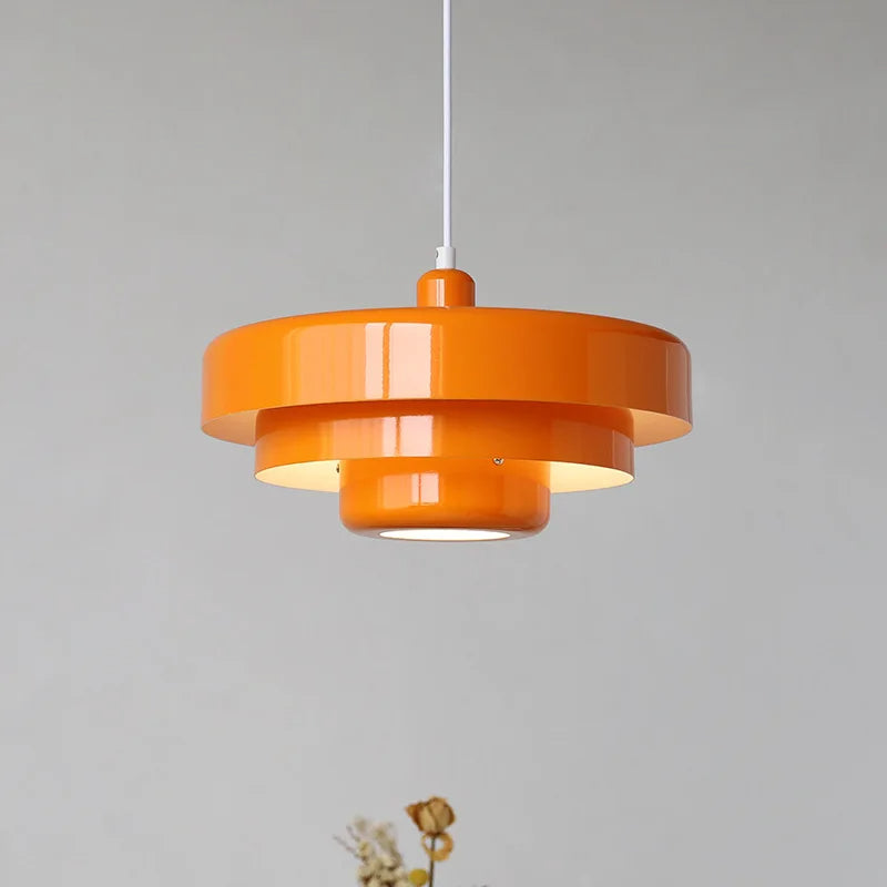 Suspension design moderne métal multicouches colorée