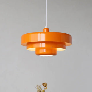 Suspension design moderne métal multicouches colorée