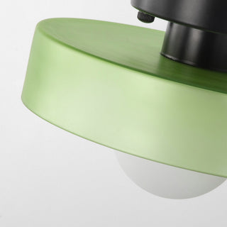 Plafonnier design moderne en verre coloré Sorlin