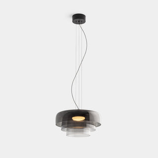 Suspension moderne en verre multicouche LED design