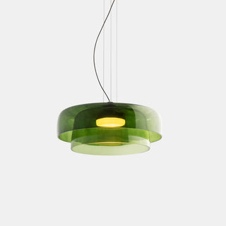 Suspension moderne en verre multicouche LED design