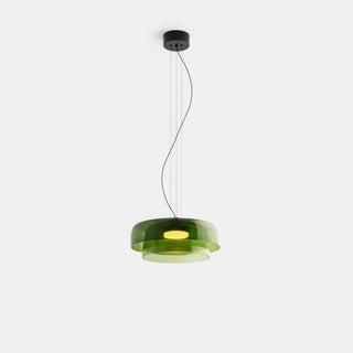 Suspension moderne en verre multicouche LED design