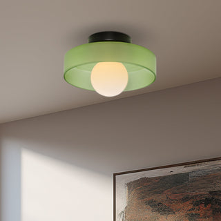 Plafonnier design moderne en verre coloré Sorlin