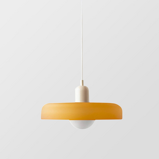 Suspension design moderne bicolore en verre coloré