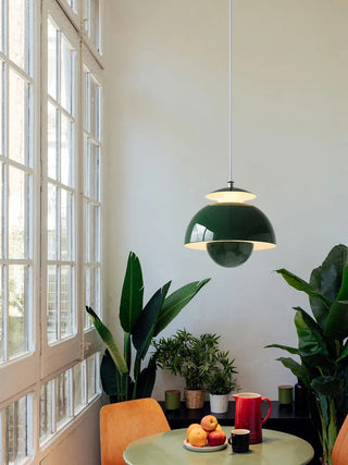 Suspension design moderne métal noir forme dôme
